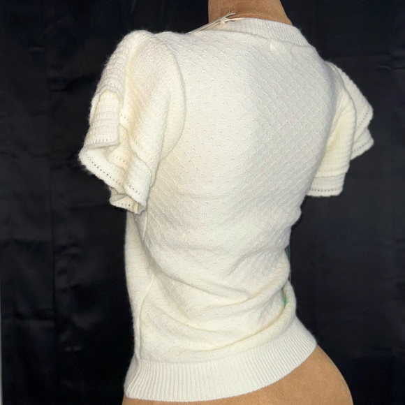 💰⬇️ Cream Knit Short Sleeve Sweater 
NWT Size S - Picture 5 of 13